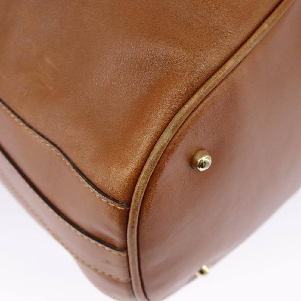 GUCCI Bamboo Shoulder Bag Leather 2way Brown Gold 001 2040 1657 Auth 96299 - Picture 15 of 16